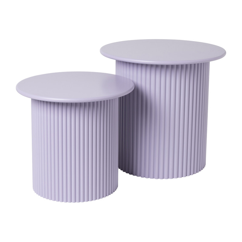 Bijzettafels Oslo - lila - set van 2 