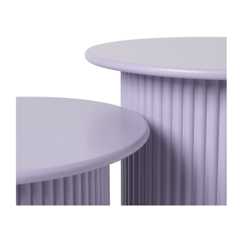 Bijzettafels Oslo - lila - set van 2 