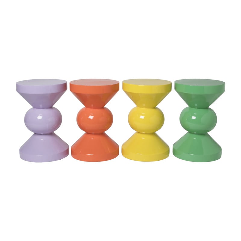 Bijzettafel diabolo - peach - ø33x50 cm