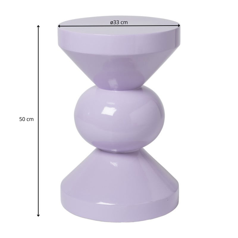 Bijzettafel diabolo - lila - ø33x50 cm
