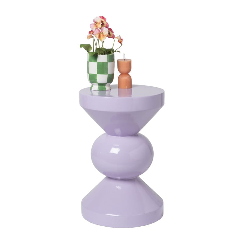 Bijzettafel diabolo - lila - ø33x50 cm
