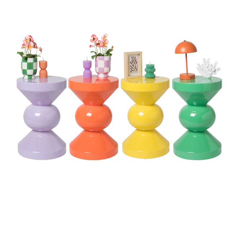 Bijzettafel diabolo - lila - ø33x50 cm