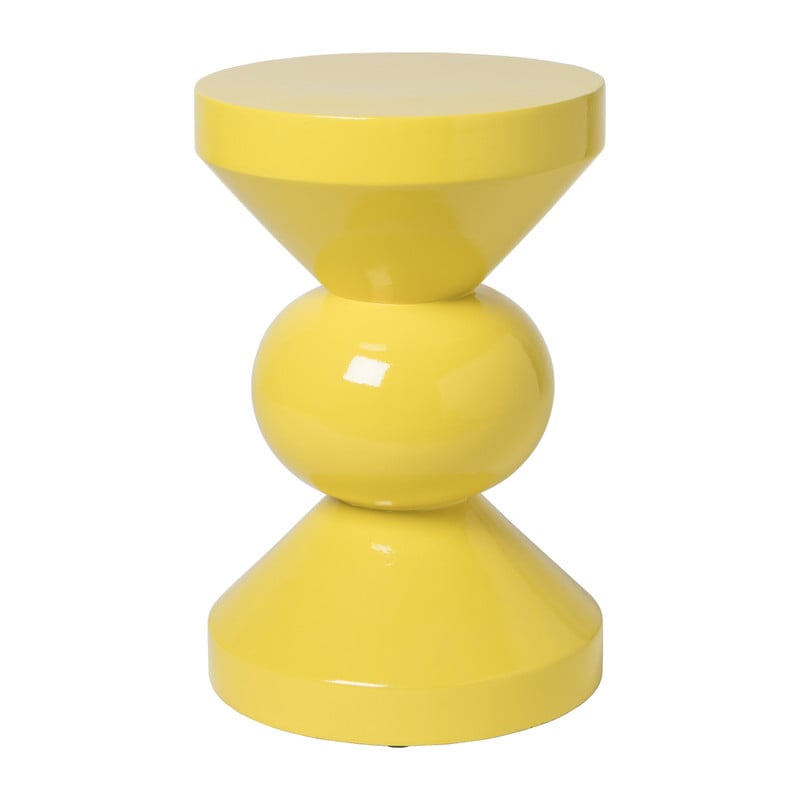 Bijzettafel diabolo - geel - ø33x50 cm