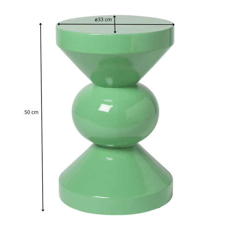 Bijzettafel diabolo - groen - ø33x50 cm