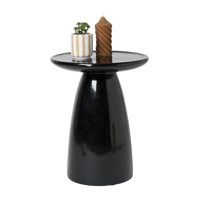 Bijzettafel Paris - zwart - ø36x46 cm