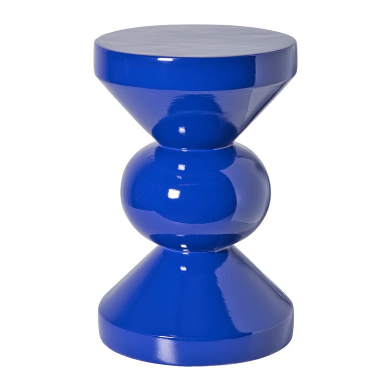 Bijzettafel diabolo - blauw - ø33x50 cm