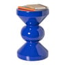 Bijzettafel diabolo - blauw - ø33x50 cm