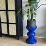 Bijzettafel diabolo - blauw - ø33x50 cm