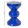 Bijzettafel diabolo - blauw - ø33x50 cm