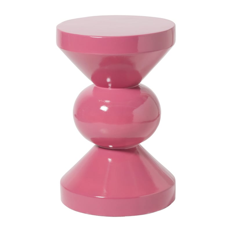 Bijzettafel diabolo - roze - ø33x50 cm