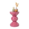 Bijzettafel diabolo - roze - ø33x50 cm