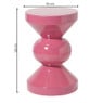 Bijzettafel diabolo - roze - ø33x50 cm