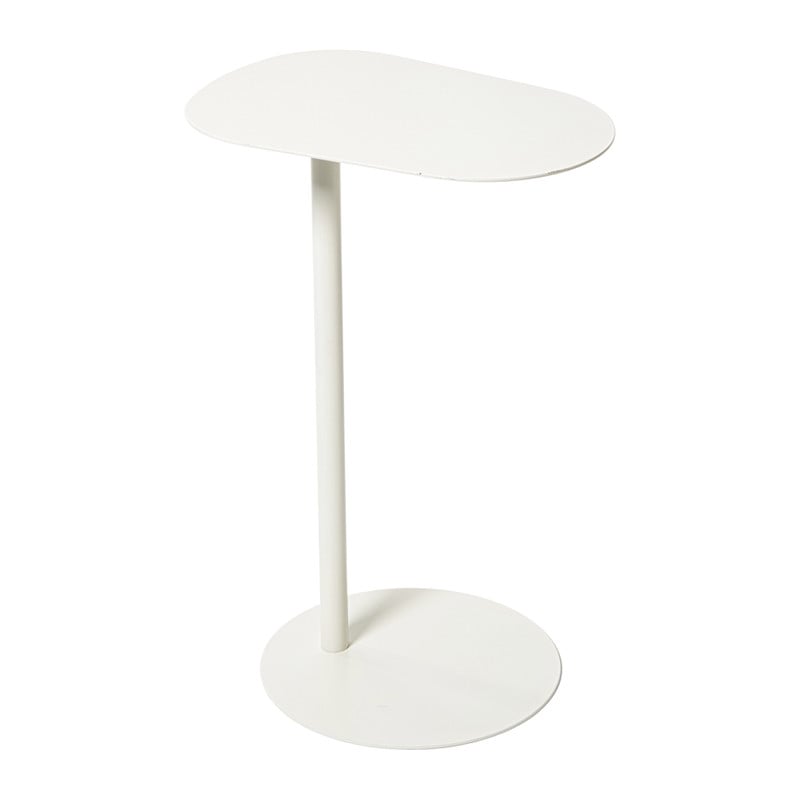 Bijzettafel Mica ovaal - wit - 53x35x25 cm