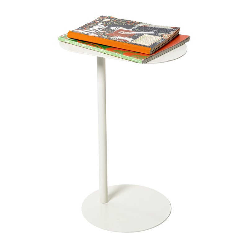 Bijzettafel Mica ovaal - wit - 53x35x25 cm