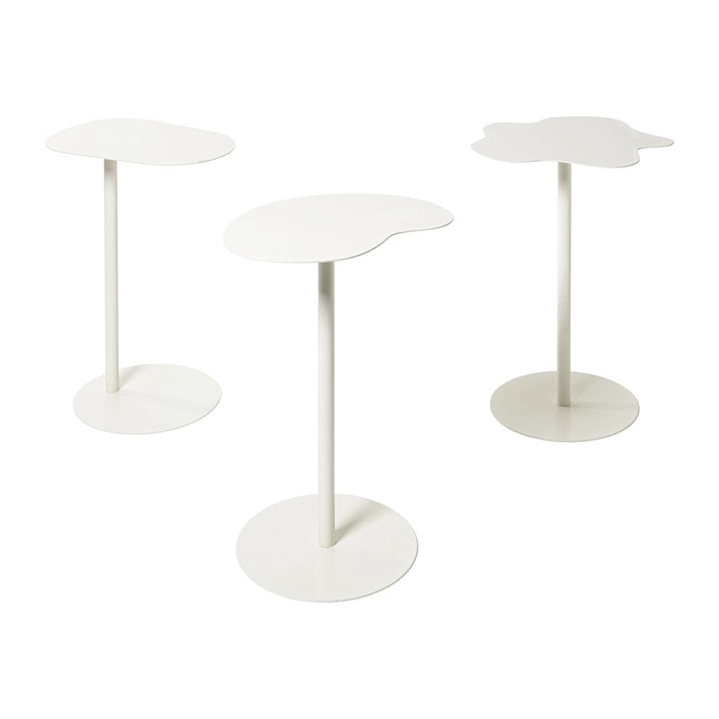 Bijzettafel Mica organisch - wit - 53x35x26 cm
