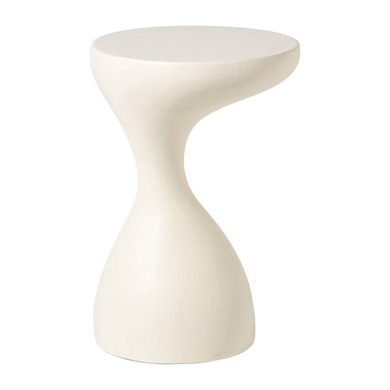 Bijzettafel organic - beige - ø34x50 cm