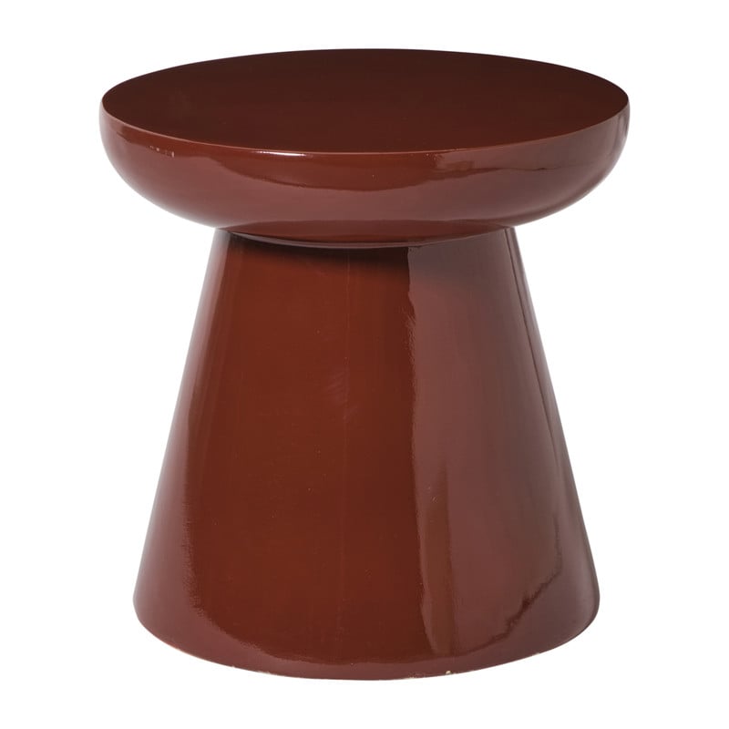Bijzettafel Calvin - bordeauxrood - ø35x35 cm