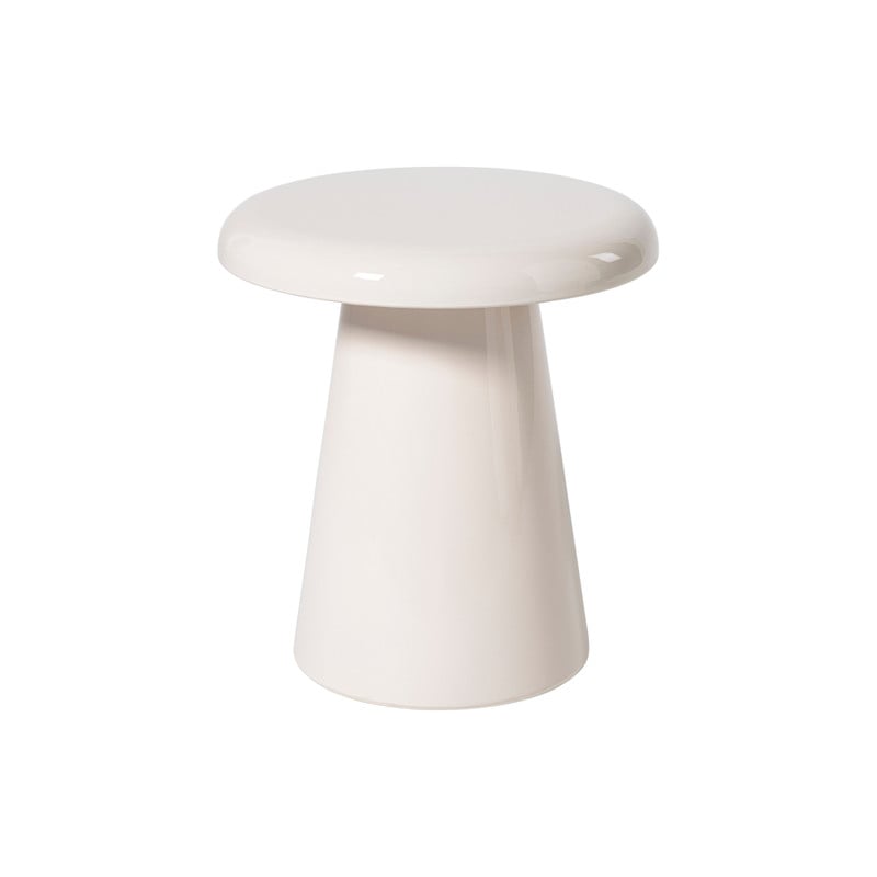 Bijzettafel metaal klein - beige - ø30x33 cm