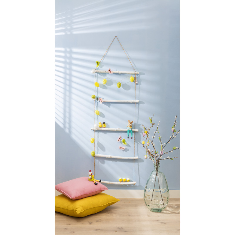 Hangladder met 5 treden - naturel