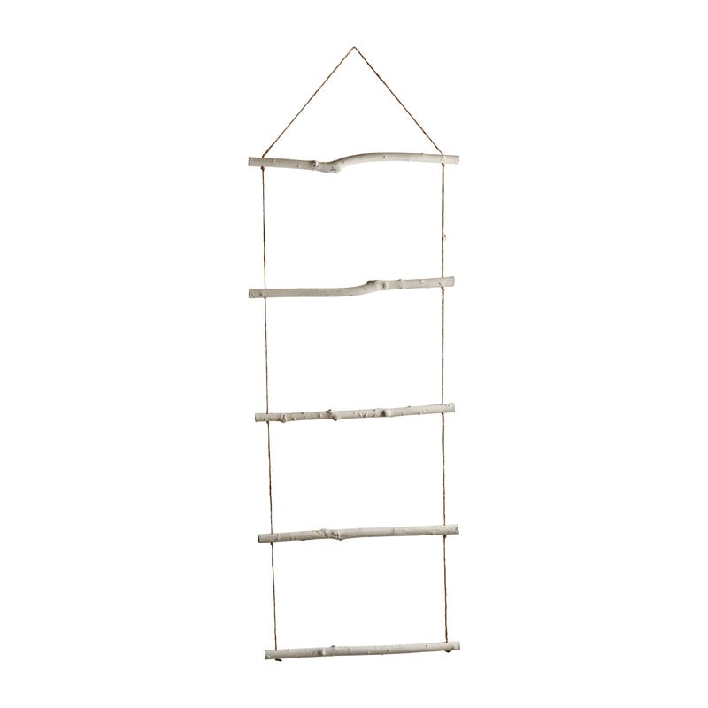 Hangladder met 5 treden - wit