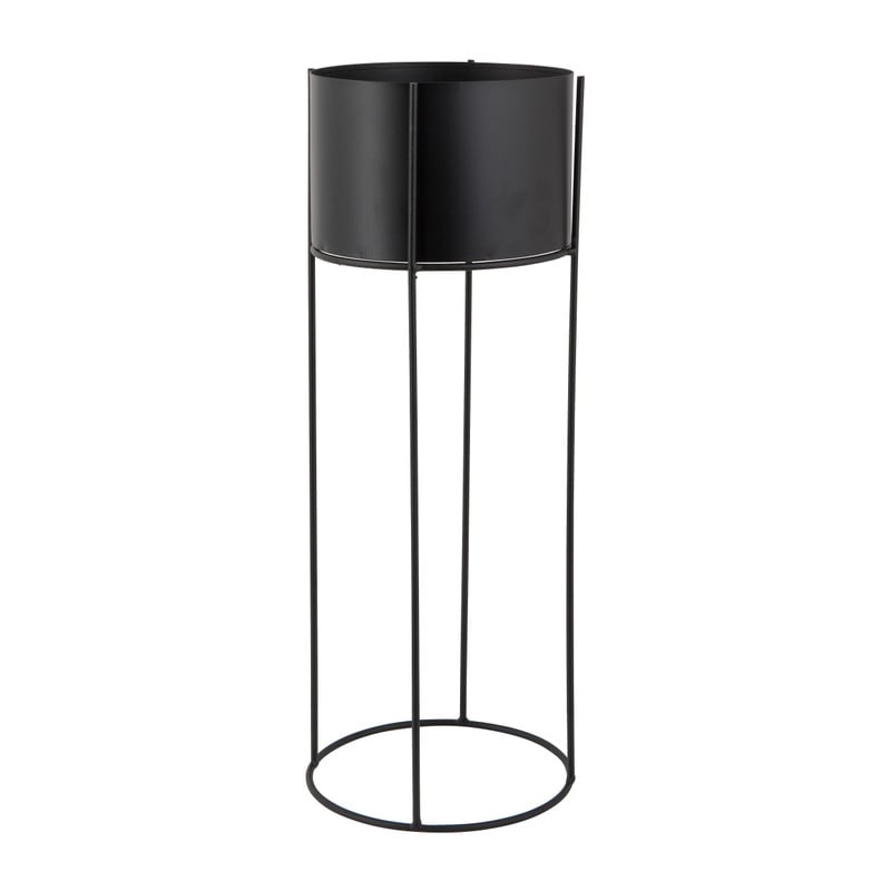 Plantenbak op voet - metaal - ⌀19x51 cm
