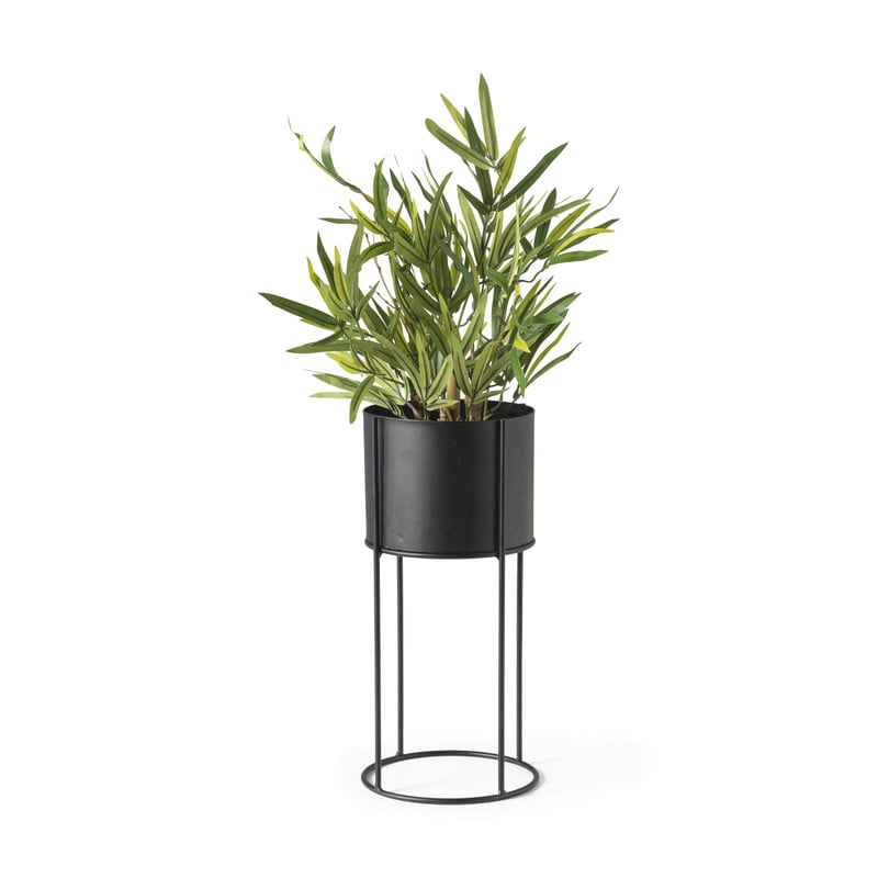 Plantenbak op voet -metaal - ⌀15x35 cm