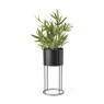 Plantenbak op voet -metaal - ⌀15x35 cm