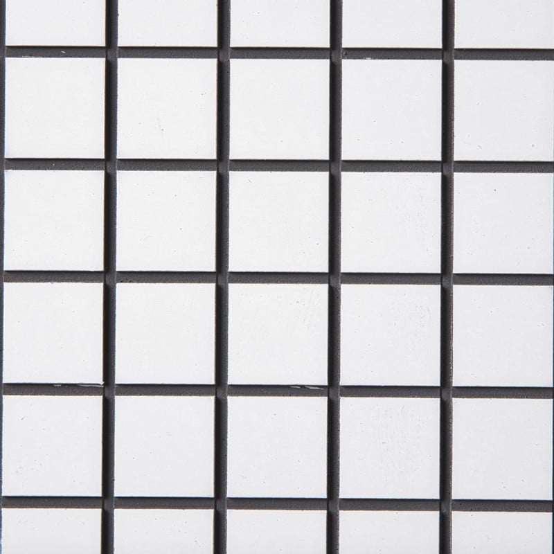 Bijzettafel checks - wit - 48x48x32 cm