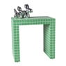 Bijzettafel checks - groen - 48x48x32 cm