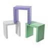 Bijzettafel checks - groen - 48x48x32 cm
