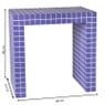 Bijzettafel checks - paars - 48x48x32 cm