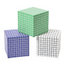 Bijzettafel kubus checks - groen - 30x30x30 cm