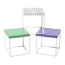 Bijzettafel checks met metalen frame - groen - 36x36x36 cm