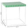 Bijzettafel checks met metalen frame - groen - 36x36x36 cm