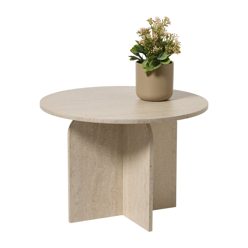 Bijzettafel Robin laag - grijs - ø50x35 cm