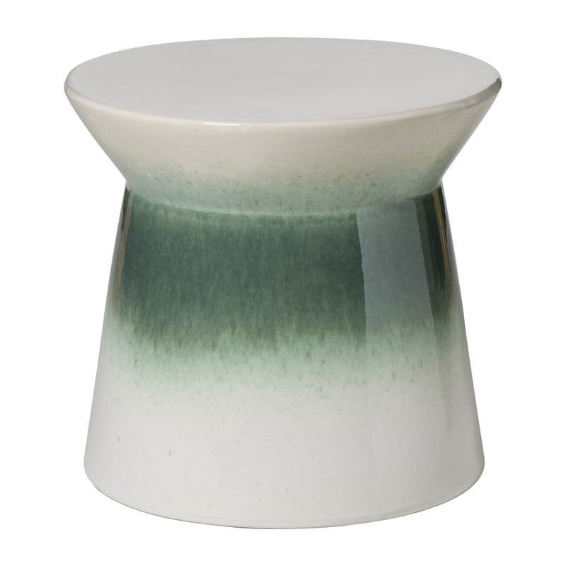 Bijzettafel keramisch - groen - ø36x34 cm
