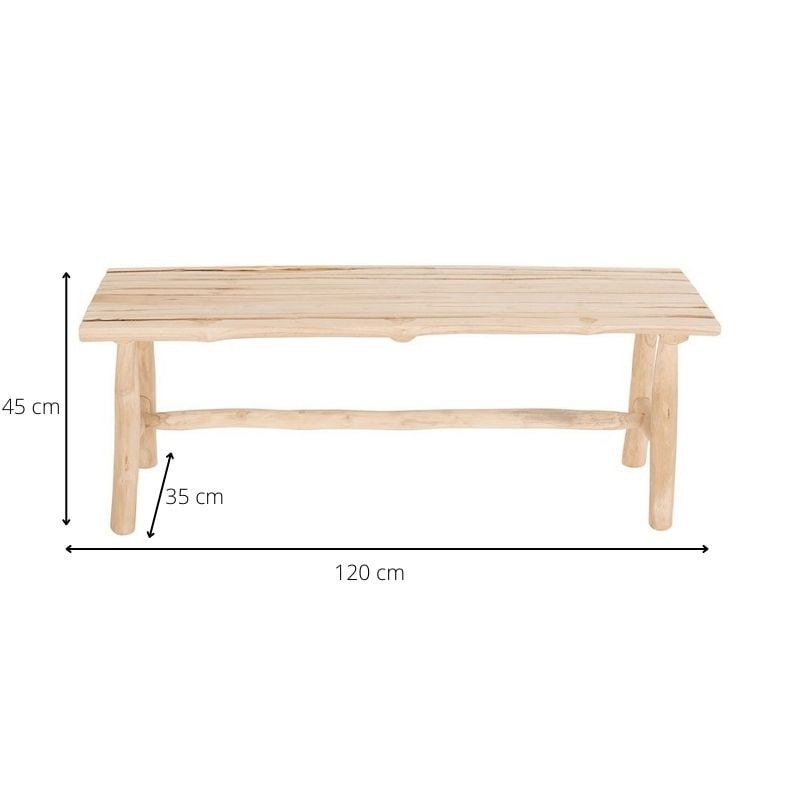 Bankje teak - 120 cm