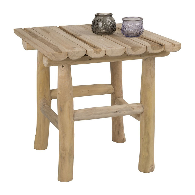 Bijzettafeltje teak - 45x45x45 cm