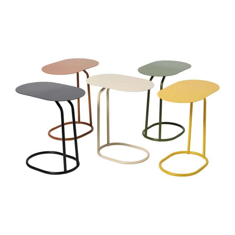 Bijzettafel Freddy - geel - 49x45x28 cm