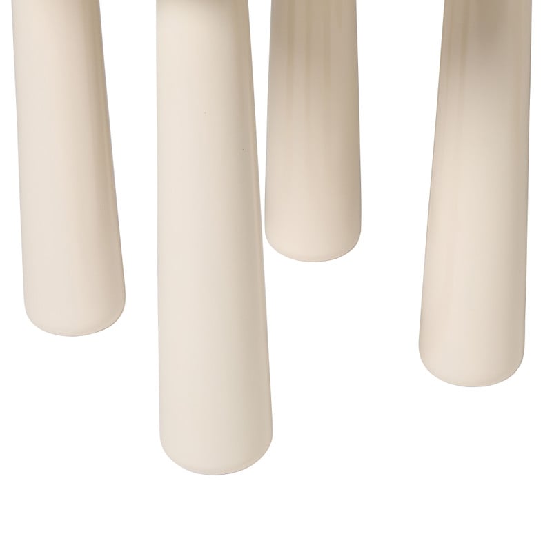 Bijzettafel glans 4poten - beige - ø45x40 cm