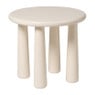Bijzettafel glans 4poten - beige - ø45x40 cm
