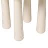 Bijzettafel glans 4poten - beige - ø45x40 cm