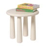 Bijzettafel glans 4poten - beige - ø45x40 cm