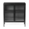 Kast Ryo met 2 deuren - hout/metaal - 75x70x30 cm