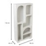 6 vakkenkast Zaha organic hoog - MDF - wit - 134x66x20 cm