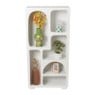 6 vakkenkast Zaha organic hoog - MDF - wit - 134x66x20 cm