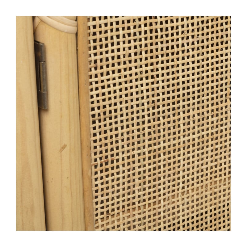 Nachtkastje Bali met deurtje - rotan - naturel - 60x46x35 cm