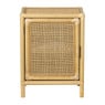 Nachtkastje Bali met deurtje - rotan - naturel - 60x46x35 cm