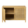 Dressoir Bali met 2 deurtjes - rotan - naturel - 65x98x39 cm