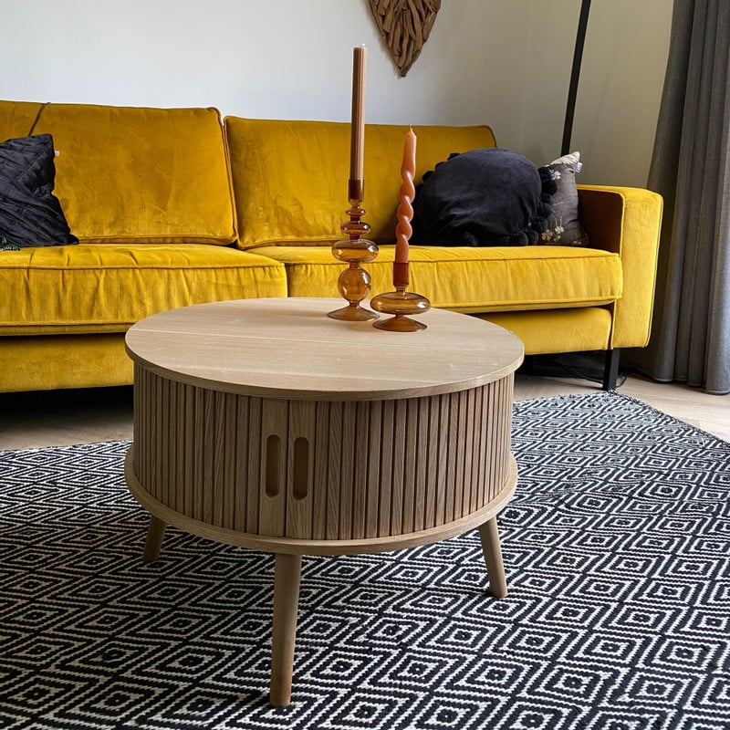 Tafel/kast Uppsala rond - naturel - ø60x40 cm